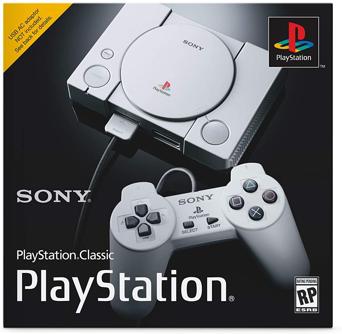 SONY PlayStation Classic (SCPH-1000RE),2 wired joystick, HDMI cable, USB cable, microUSB, SON-SCPH1000RE